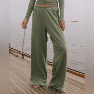 Daily Drills Green Pointelle Pants